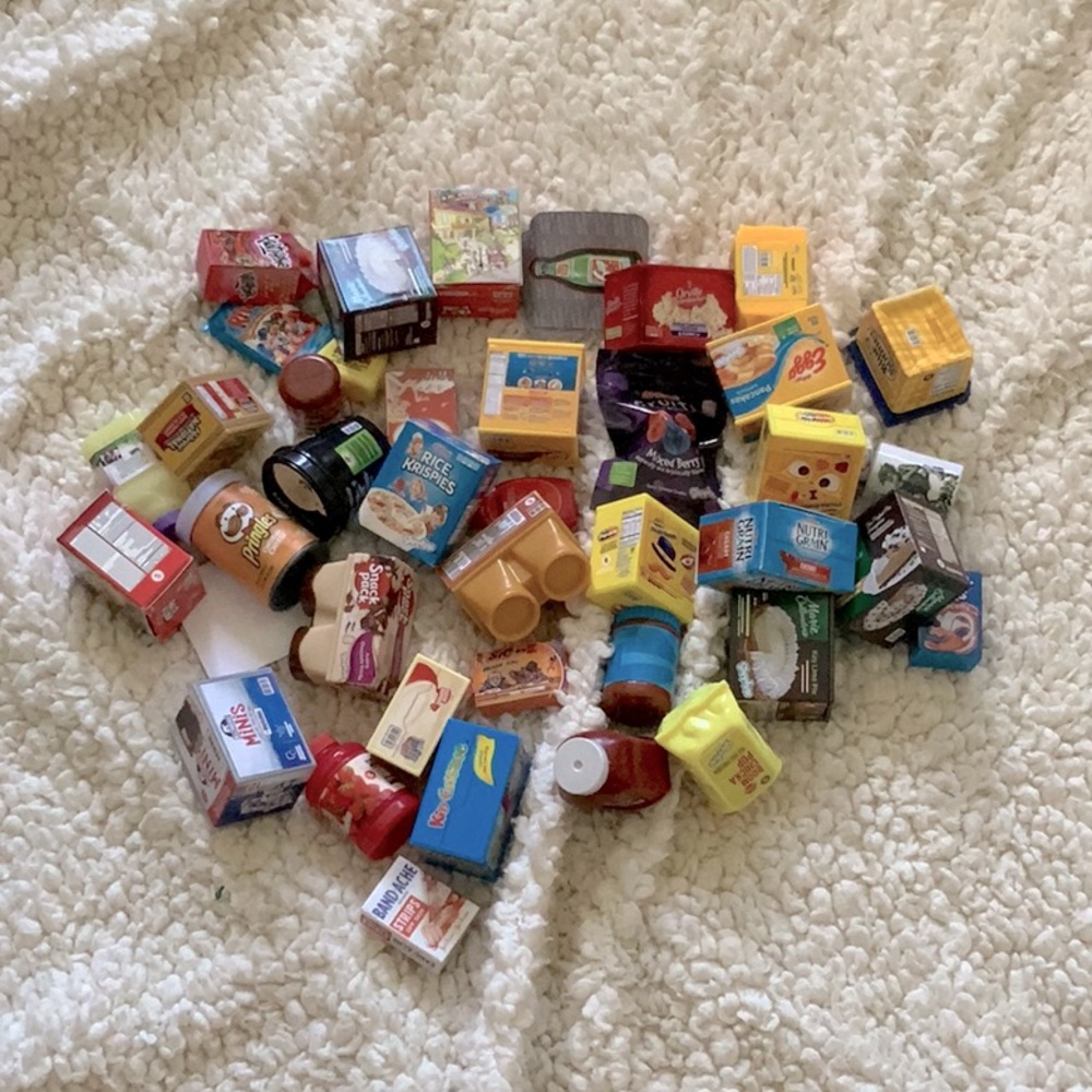 Assorted mini food figures